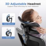 COMHOMA Ergonomic Workplace Chair Massive and Tall Gaming Chair with Footrest... - Image 5