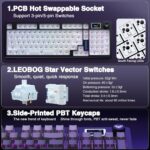 AULA S98 Professional Wi-fi Mechanical Keyboard with Display screen & Knob,2.4GHz/US... - Image 5