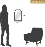 Black Arched Mirror, Fashionable Rest room Wall Mirror Aluminum Alloy Framed... - Image 3