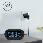 DreamSky Alarm Clocks for Bedrooms, Auto Set Digital Desk Clock for Be... - Image 3