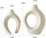 Snuggle Hole Ceramic Vase Set of two for Espresso Desk Decor, Donut Dec... - Image 5