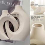 Snuggle Hole Ceramic Vase Set of two for Espresso Desk Decor, Donut Dec... - Image 6