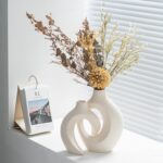 Snuggle Hole Ceramic Vase Set of two for Espresso Desk Decor, Donut Dec... - Image 7