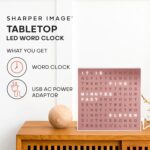 Sharper Picture® LED Mild-Up Phrase Clock [Amazon Exclusive] 7.75" Fashionable... - Image 3