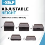 The Step Adjustable Excessive Step Cardio Platform with 4 Risers, House Health club... - Image 4