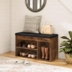 HOOBRO Shoe Storage Bench with Padded Cushion, Entryway Bench with Fli... - Image 3