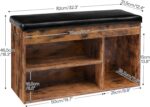 HOOBRO Shoe Storage Bench with Padded Cushion, Entryway Bench with Fli... - Image 4