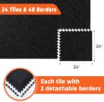 SUPERJARE 0.4'' Thick 24 Pcs 96 Sq Ft Rubber High Train Tools Ma... - Image 6