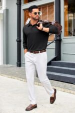 COOFANDY Males's Polo Shirts 2025 Lengthy Sleeve Informal Golf Shirts Gentle W... - Image 5