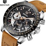 BY BENYAR Watches for Males Luxurious Quartz Water Resistant Watch Males's Ch... - Image 3