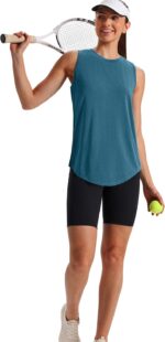 SAMPEEL Exercise Tank Tops for Girls Athletic Excessive Neck Tops Lightweigh... - Image 4