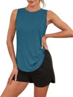 SAMPEEL Exercise Tank Tops for Girls Athletic Excessive Neck Tops Lightweigh... - Image 5