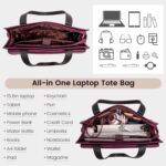LOVEVOOK Laptop computer Bag for Ladies 15.6 Inch Tote Work Skilled Leather-based... - Image 3