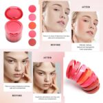UCANBE 5 Colours Face Blusher Palette Waterproof Matte Lengthy Lasting Lig... - Image 3