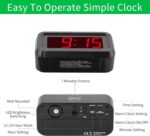 Alarm Clock, LED Digital Clock, Small Wall Clock, Battery Operated, Advert... - Image 6