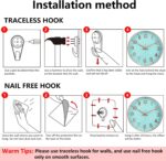 Wall Clock, 8 Inch Wall Clocks Battery Operated, Spherical Fashionable Non Tick... - Image 8