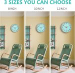 Wall Clock, 8 Inch Wall Clocks Battery Operated, Spherical Fashionable Non Tick... - Image 9