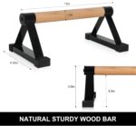Wooden push up bars Parallettes bars Anti-slip Handstand Bars for Calist... - Image 3