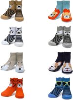 Little Me 8-Pack Child Socks, Animal Constitution Themed, 0-12 Months - Image 3