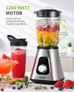 GDOR 1200W Blender for Smoothies and Shakes, 52 Oz Countertop Blender ... - Image 3