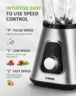 GDOR 1200W Blender for Smoothies and Shakes, 52 Oz Countertop Blender ... - Image 4