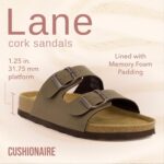CUSHIONAIRE Lane Cork Footbed Sandals for Ladies – Snug Double B... - Image 3
