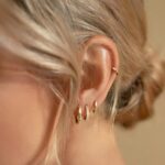Small Gold Huggie Hoop Earrings Set for Girls Males Hypoallergenic 14K P... - Image 3