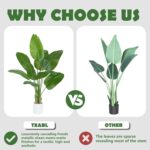 Synthetic Chook of Paradise Plant 4FT Pretend Palm Tree Feaux Vegetation in W... - Image 3