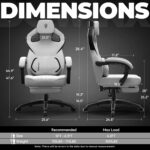 Dowinx Material Gaming Chair with Footrest, Massive and Tall Gamer Chair wit... - Image 4