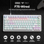 EPOMAKER Aula F75-Wired 75% Gaming Keyboard with Knob, Shine By A... - Image 3