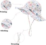 Child Woman Solar Hat Toddler Summer season Bucket Hats UPF 50+ Hat for Toddler Gi... - Image 4