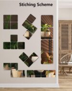 Unbreakable Small Wall Mirror Tiles, 4Pcs 10x10 Inch Wall Mirrors Deco... - Image 3