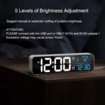 Digital Clock, Clock for Bed room, Clocks for Residing Room Decor, Desk T... - Image 4