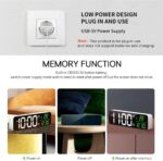 Digital Clock, Clock for Bed room, Clocks for Residing Room Decor, Desk T... - Image 5