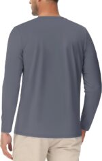 EKLENTSON Males's UPF 80+ Solar Safety Shirts Lengthy Sleeve Rash Gurad Q... - Image 4