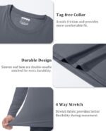 EKLENTSON Males's UPF 80+ Solar Safety Shirts Lengthy Sleeve Rash Gurad Q... - Image 5