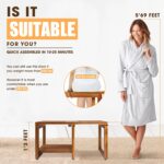 Adjustable Size 29 Inches Bathe Stool Bench Chair Waterproof with S... - Image 4