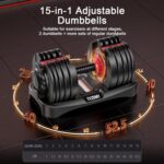 Adjustable Dumbbells Set of two，Free Weights Dumbbells Set，Adjustable Du... - Image 4