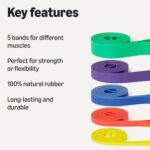 Amazon Fundamentals Train Resistance Bands for Working Out, Set of 5 - Image 3