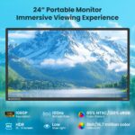 Hyangin 2025 Upgraded 24 Inch Giant Transportable Monitor for Laptop computer,1080P ... - Image 4