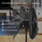 Lasko Pedestal Fan, Oscillating Fan for Bed room with Adjustable Peak... - Image 4