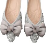 Flats Girls Rhinestone Wedding ceremony Flats Consolation Pointed Toe Ballet Flats ... - Image 5