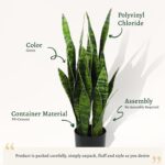 KOL 25.6’’ 2-Pack Synthetic Snake Plant, Fake Sansevieria Indoor Plan... - Image 3