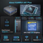 KAMRUI AK1PLUS Mini PC, N95 Processor (as much as 3.4GHz), 8GB DDR4 RAM 256... - Image 3