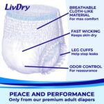 LivDry Grownup Diapers Massive Incontinence Underwear, In a single day, Leak Professional... - Image 4