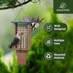 Kingsyard Recycled Plastic Suet Fowl Feeder, Double Capability Tail-Prop... - Image 3