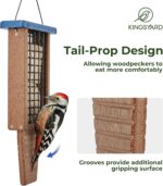 Kingsyard Recycled Plastic Suet Fowl Feeder, Double Capability Tail-Prop... - Image 4