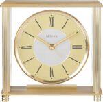 Bulova B1700 Grand Prix Desk Clock | Brass MetalFinish | Glass Enclos... - Image 3
