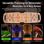 Foldable wood Push up Board, Transportable Push up Stand 14 in 1 Muscle B... - Image 4