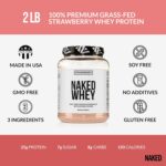 NAKED Strawberry Whey Protein Powder, Solely 3 Components, 25g Grass Fe... - Image 4